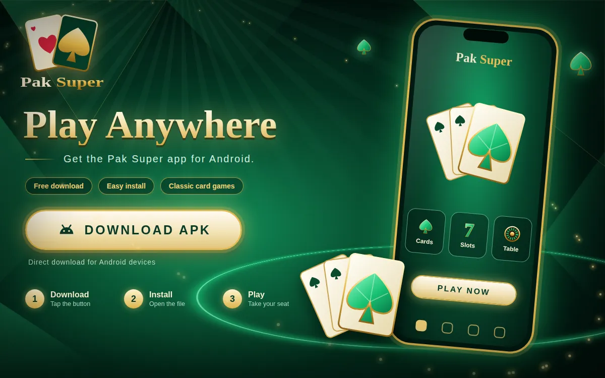 Pak Super APK download screen